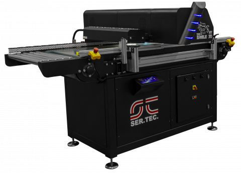 Industrial printer for continuous printing line